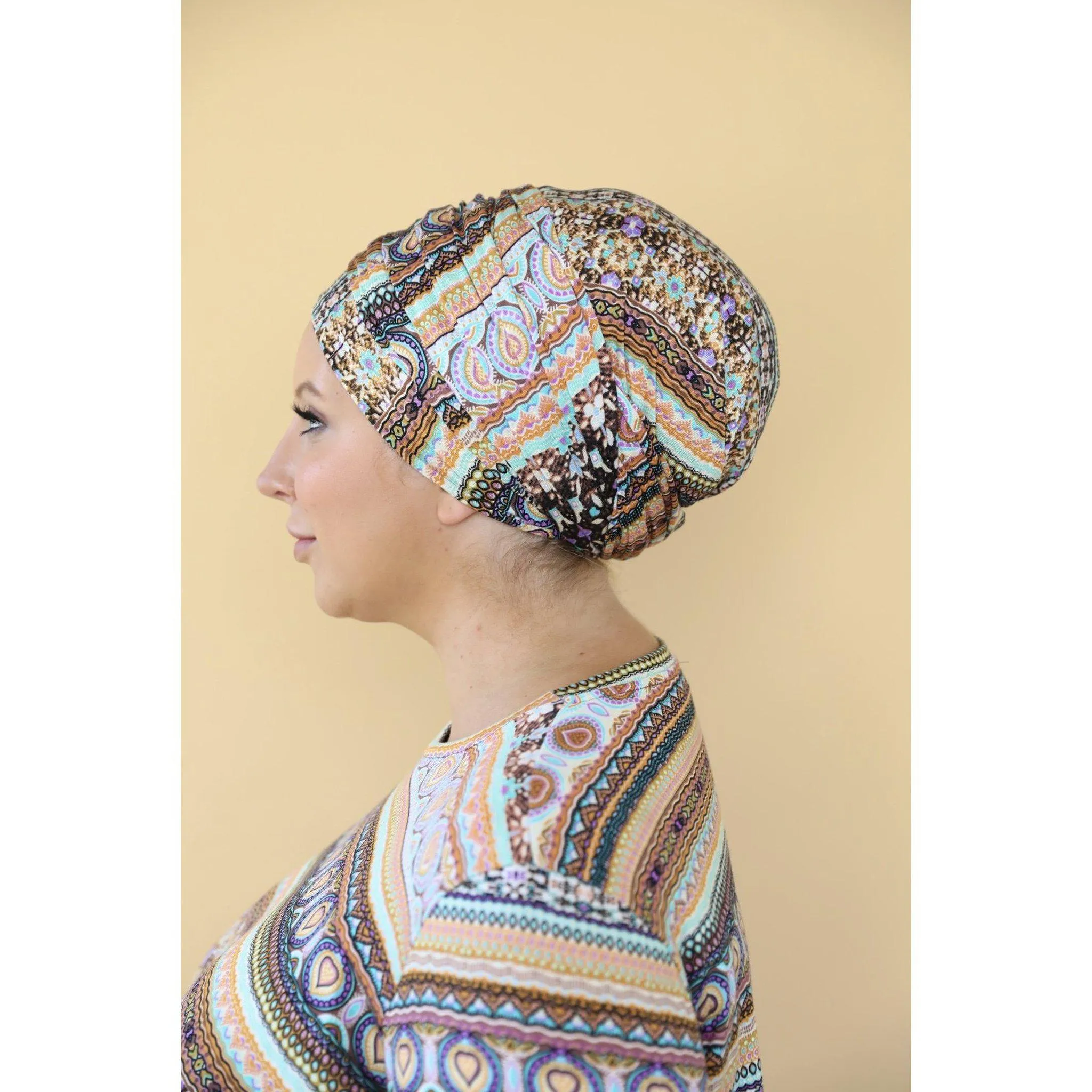 Abstract Aztec Long Head Wrap