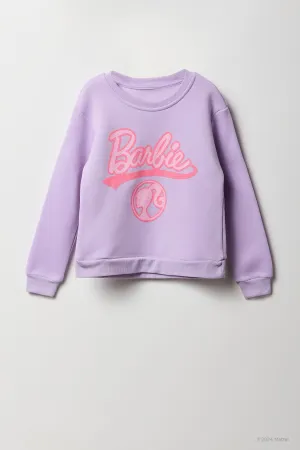 Barbie™ Girls Sparkle Graphic Fleece Sweatshirt