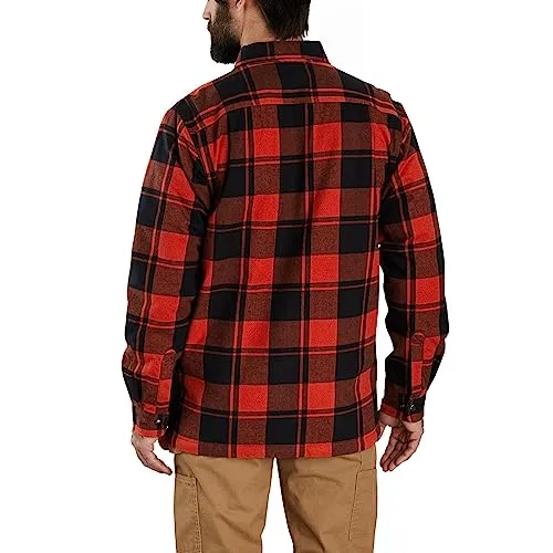 Carhartt 105939 & 106354 Men's Relaxed Fit Flannel Sherpa-Lined Shirt Jac