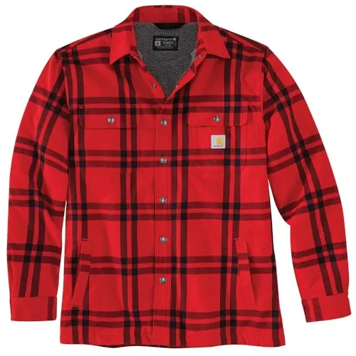 Carhartt 105939 & 106354 Men's Relaxed Fit Flannel Sherpa-Lined Shirt Jac