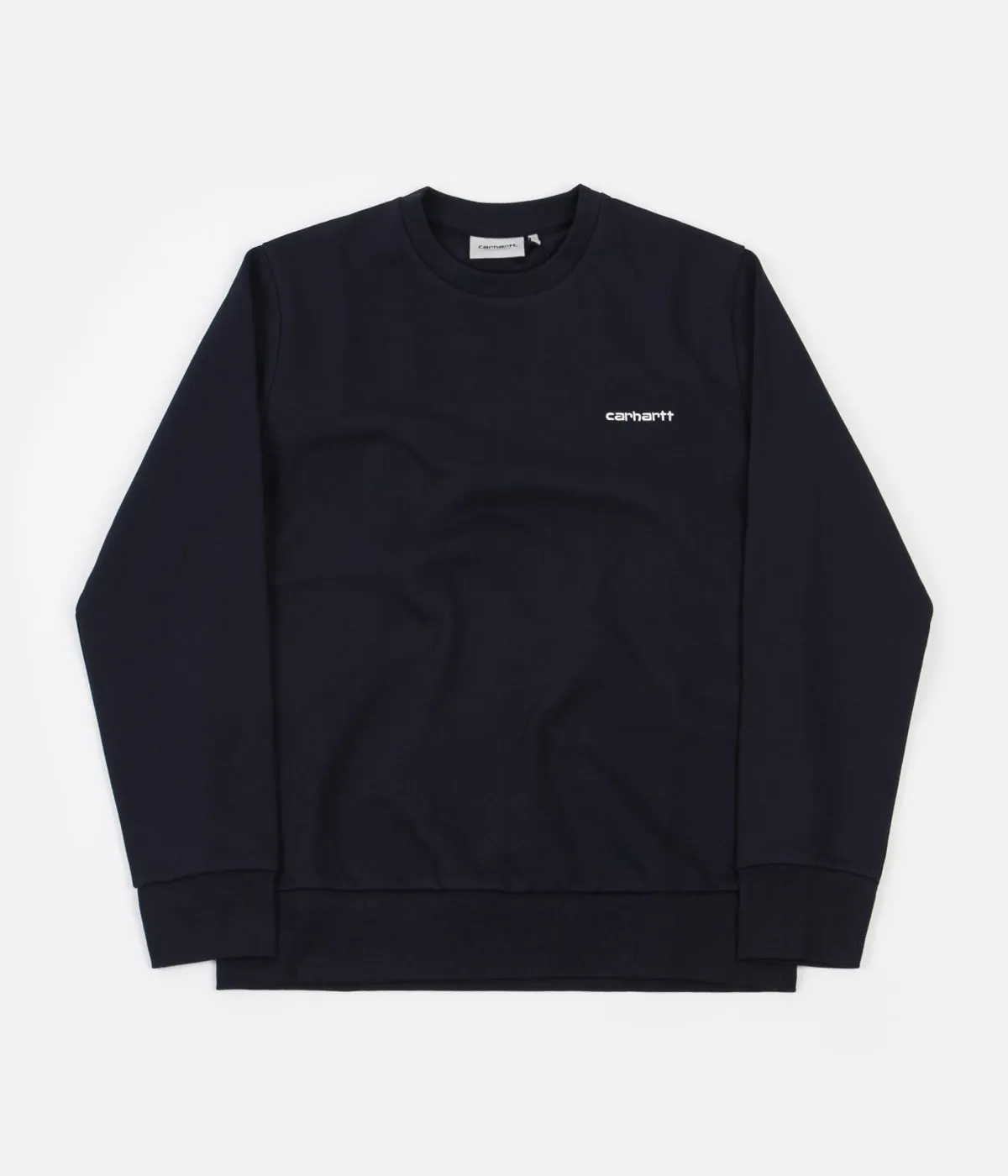 Carhartt Script Embroidery Sweatshirt - Dark Navy / White