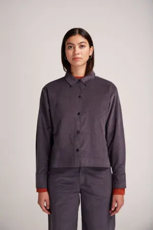 Dark Grey Astan Corduroy Shirt Suite13