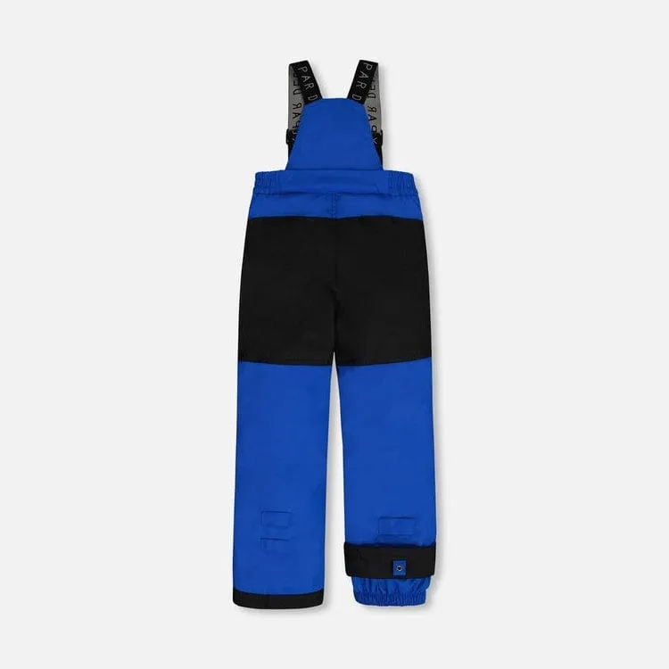 Deux Par Deux Two-Piece Snowsuit - Royal Blue Printed Dinos