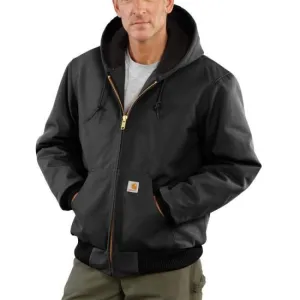 Duck Active Jacket - Quilted Flannel Lined, Black