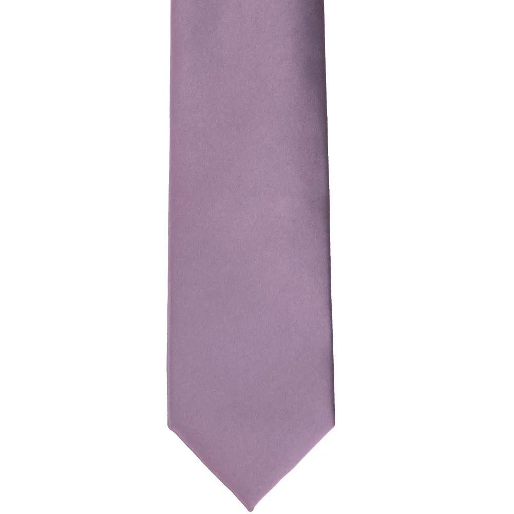 Dusty Lilac Premium Slim Necktie, 2.5" Width