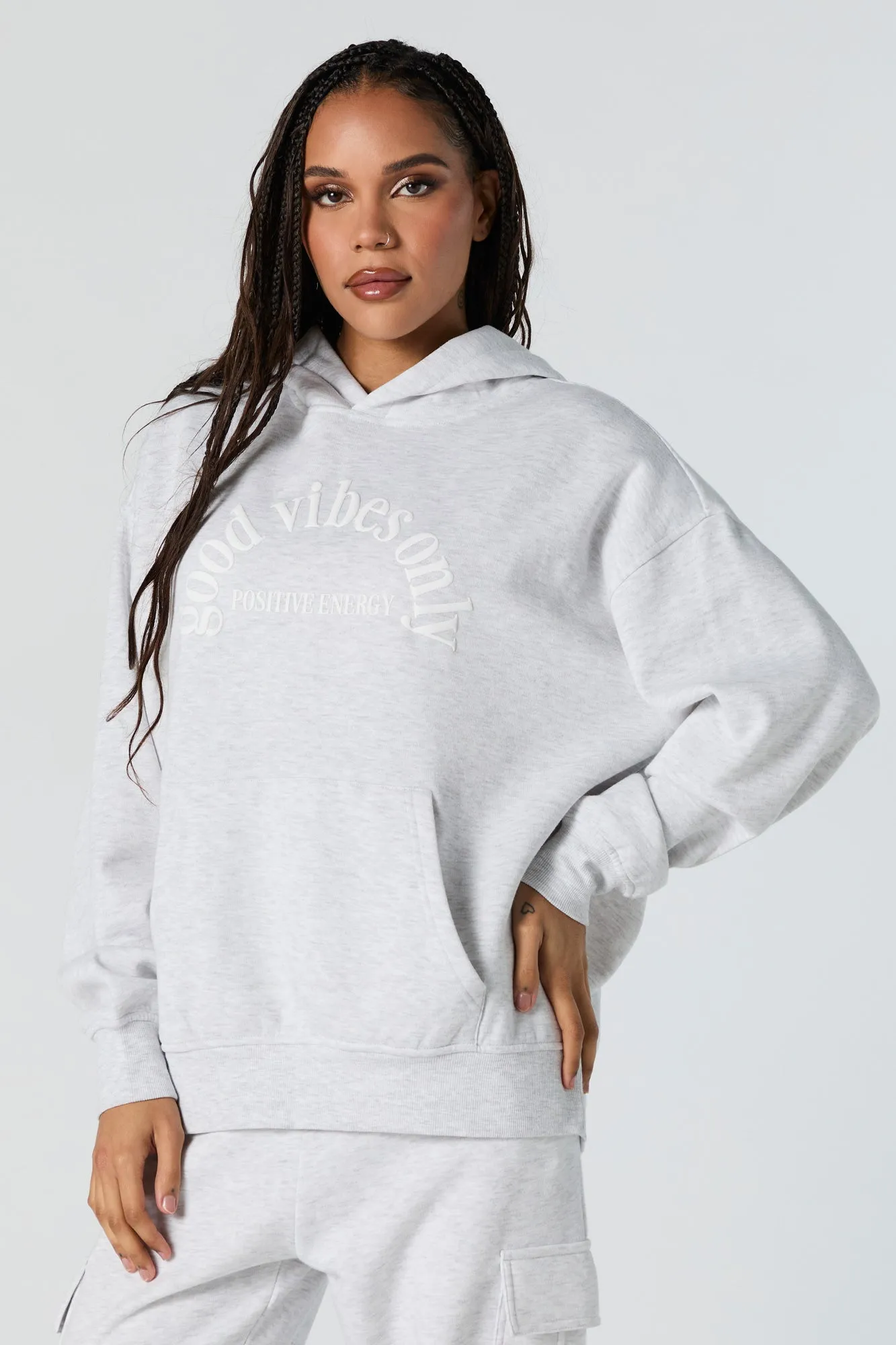 Embroidered Fleece Hoodie