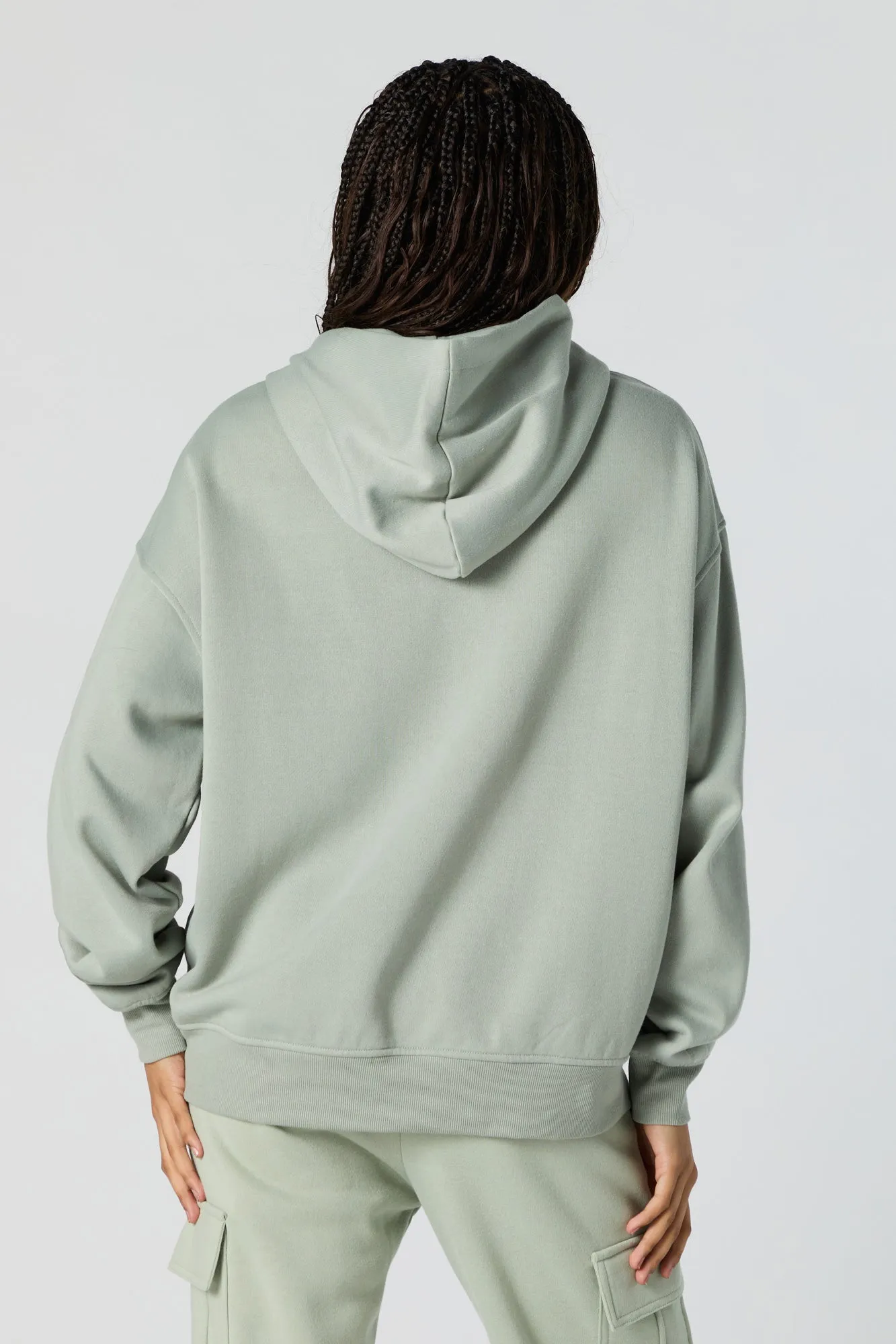 Embroidered Fleece Hoodie