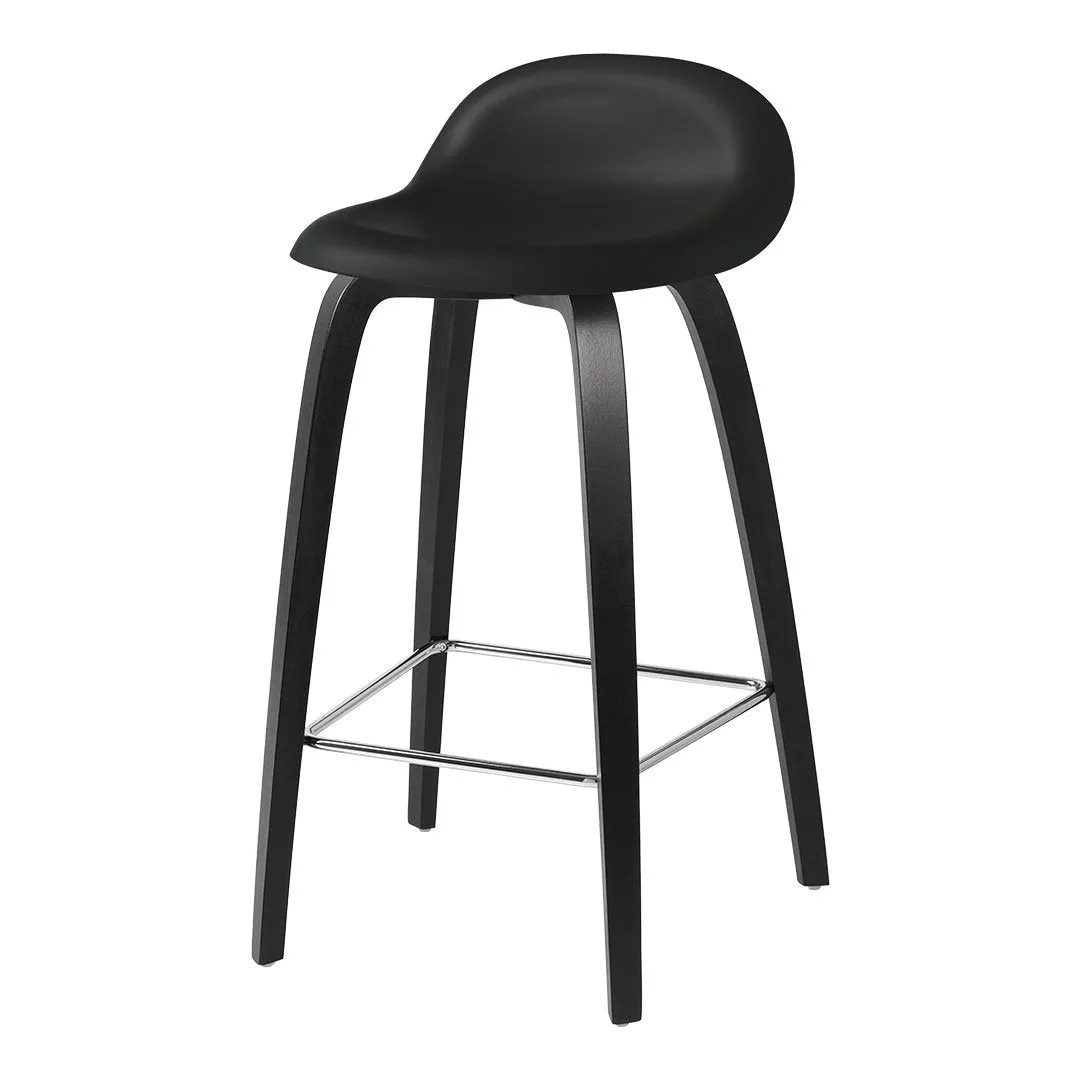 Gubi 3D Counter Stool - Wood Base