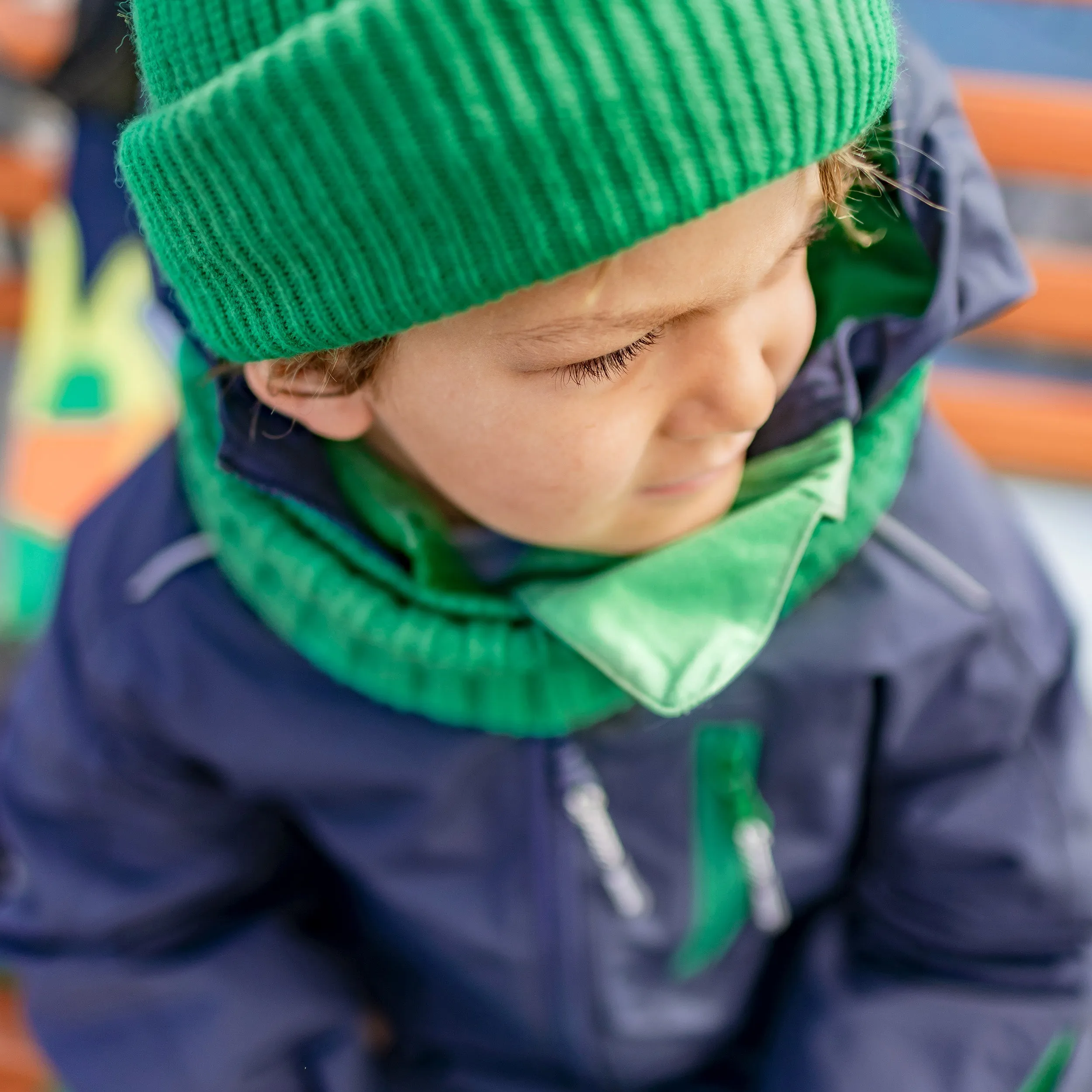 Habit de neige 3 en 1 marine et vert, enfant || 3-in-1 snowsuit navy and green, child