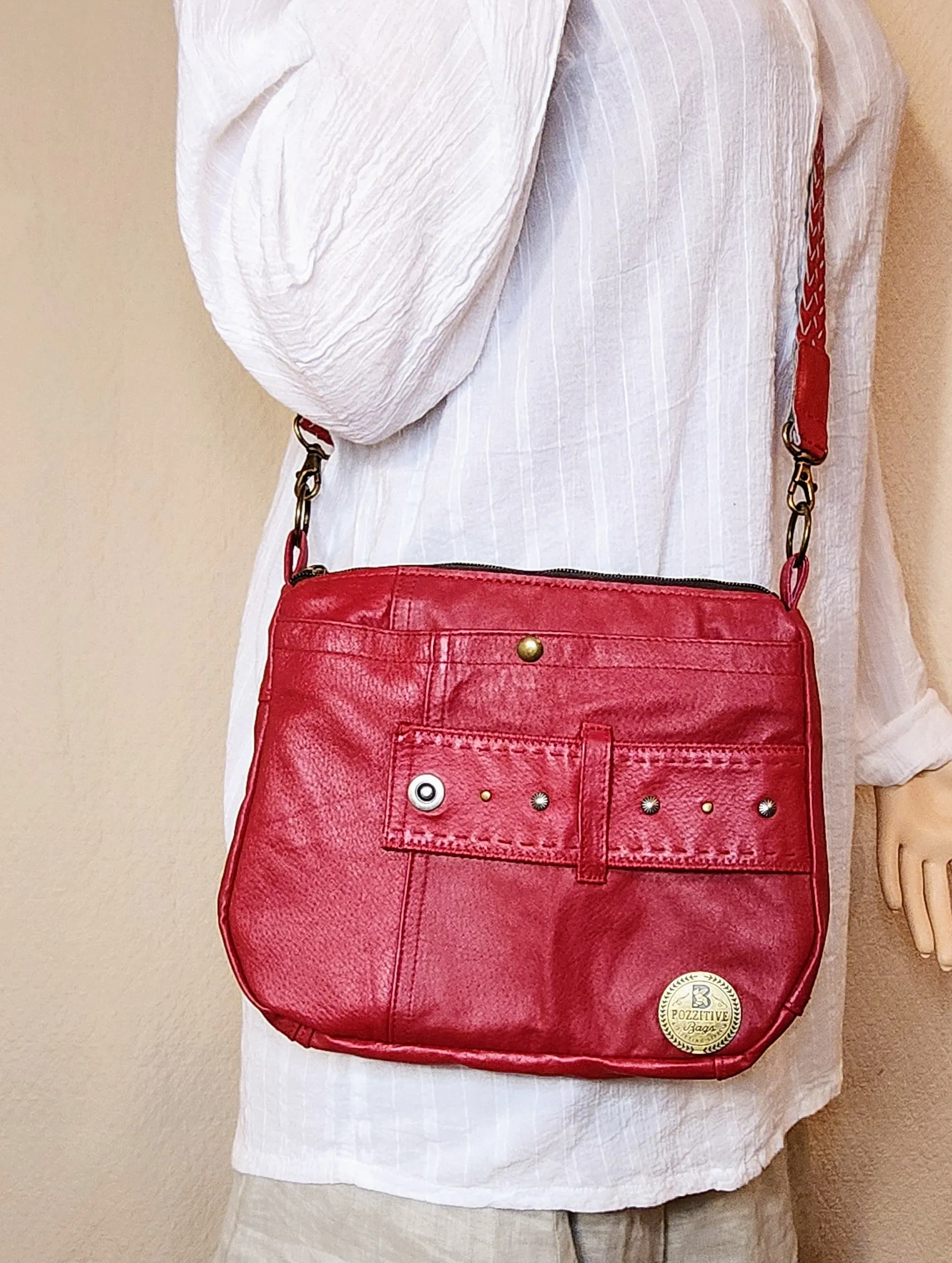 Karol Basic Red Shoulder Bag