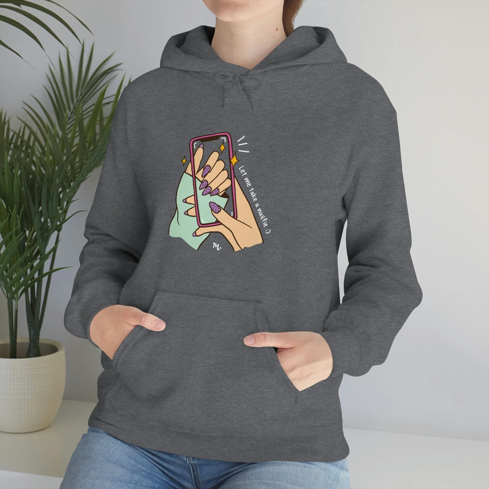 Let Me Take A Nailfie - Heavy Blend Hoodie Sweatshirt