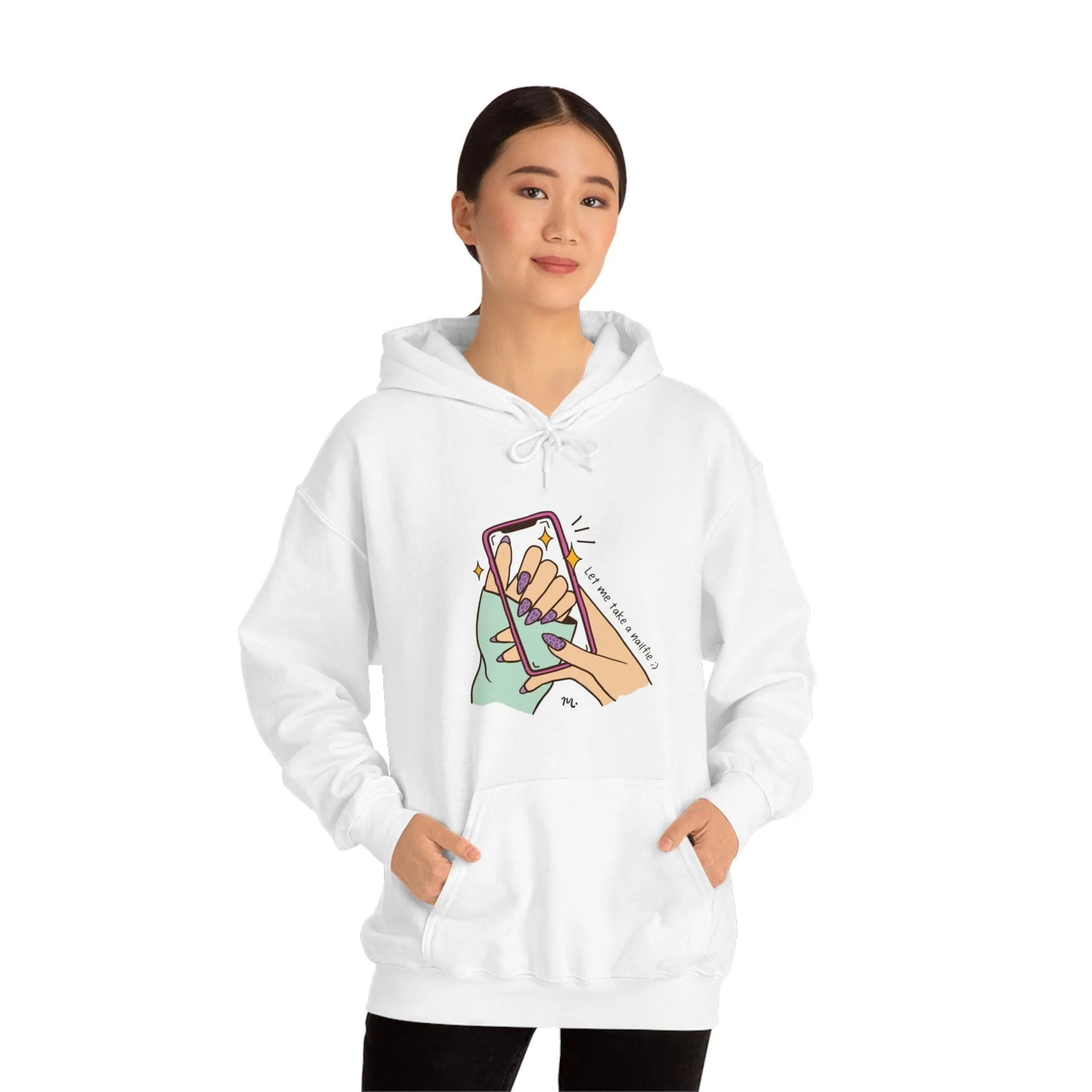 Let Me Take A Nailfie - Heavy Blend Hoodie Sweatshirt