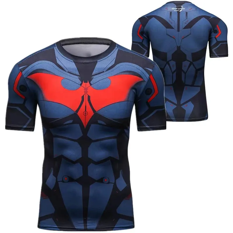 MINISO Short Sleeve Superhero Compression Shirts