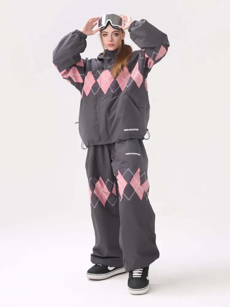 Molocoster Urban Diamond Plaid 3L Snowsuits - Unisex