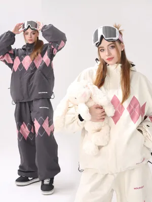 Molocoster Urban Diamond Plaid 3L Snowsuits - Unisex