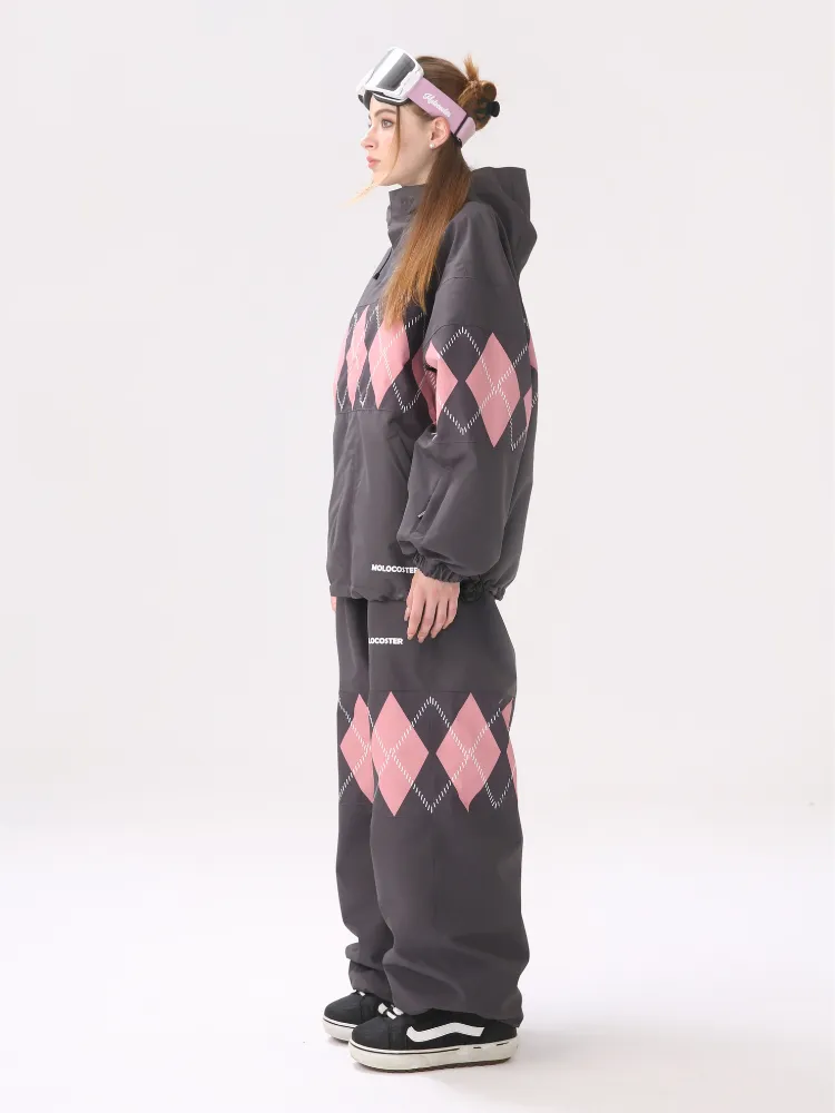 Molocoster Urban Diamond Plaid 3L Snowsuits - Unisex