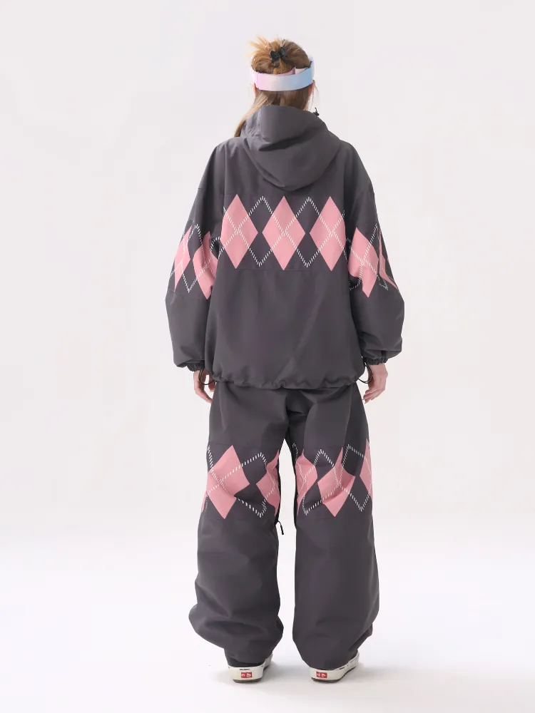 Molocoster Urban Diamond Plaid 3L Snowsuits - Unisex