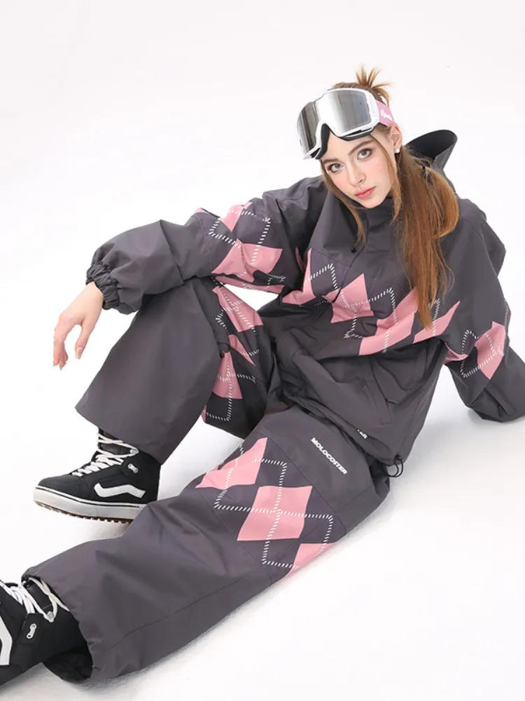 Molocoster Urban Diamond Plaid 3L Snowsuits - Unisex