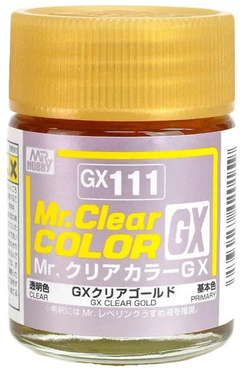 Mr. Hobby GX111 Mr. Clear Color GX Clear Gold Lacquer Paint 18ml