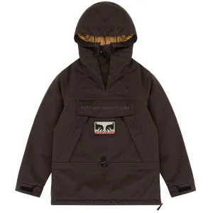 OBEY X NAPAPIJRI DONT JUST WATCH IT BURN SKIDOO JACKET // DARK BROWN