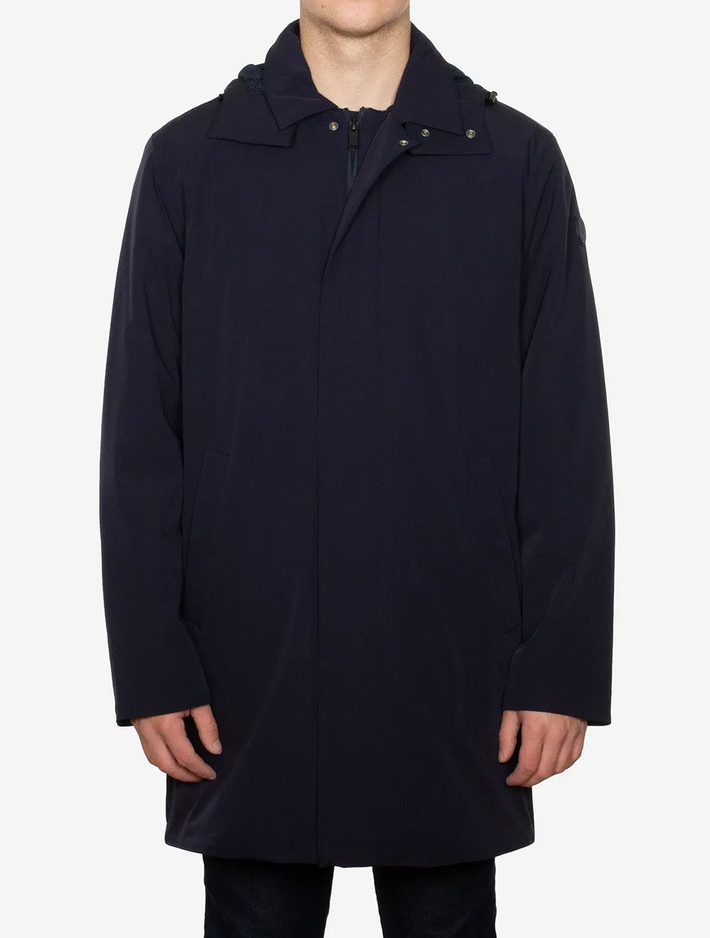 Padded Car Coat Evening Blue