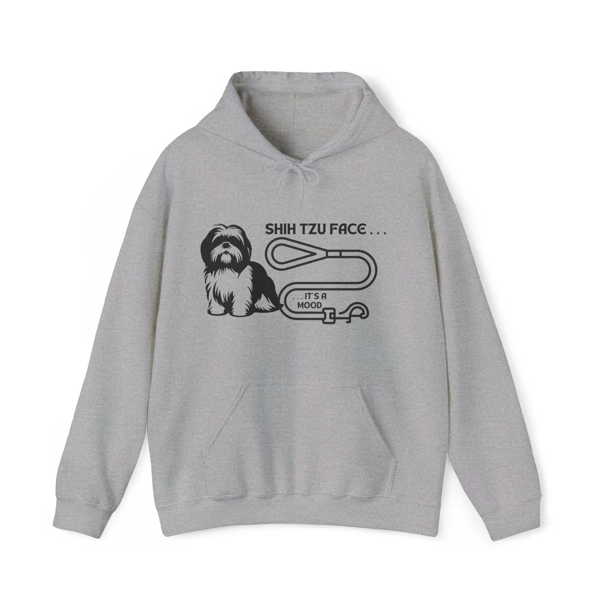 Shih Tzu Face - It's a Mood Unisex Hoodie, Printed on the Front