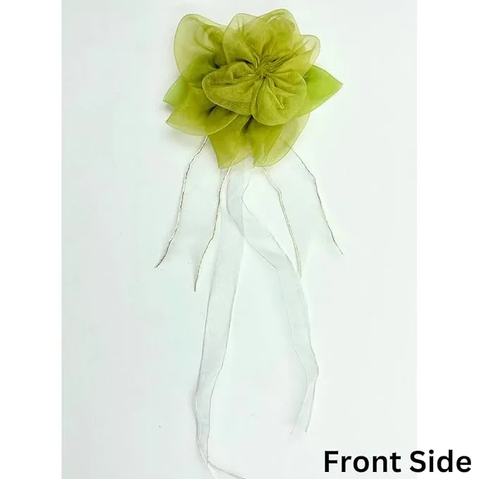 Soft Floral Design Organza Sew Patch