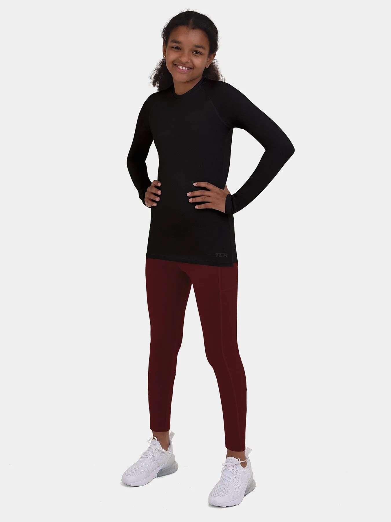 SuperThermal Compression Base Layer Tights for Girls With Brushed Inner Fabric