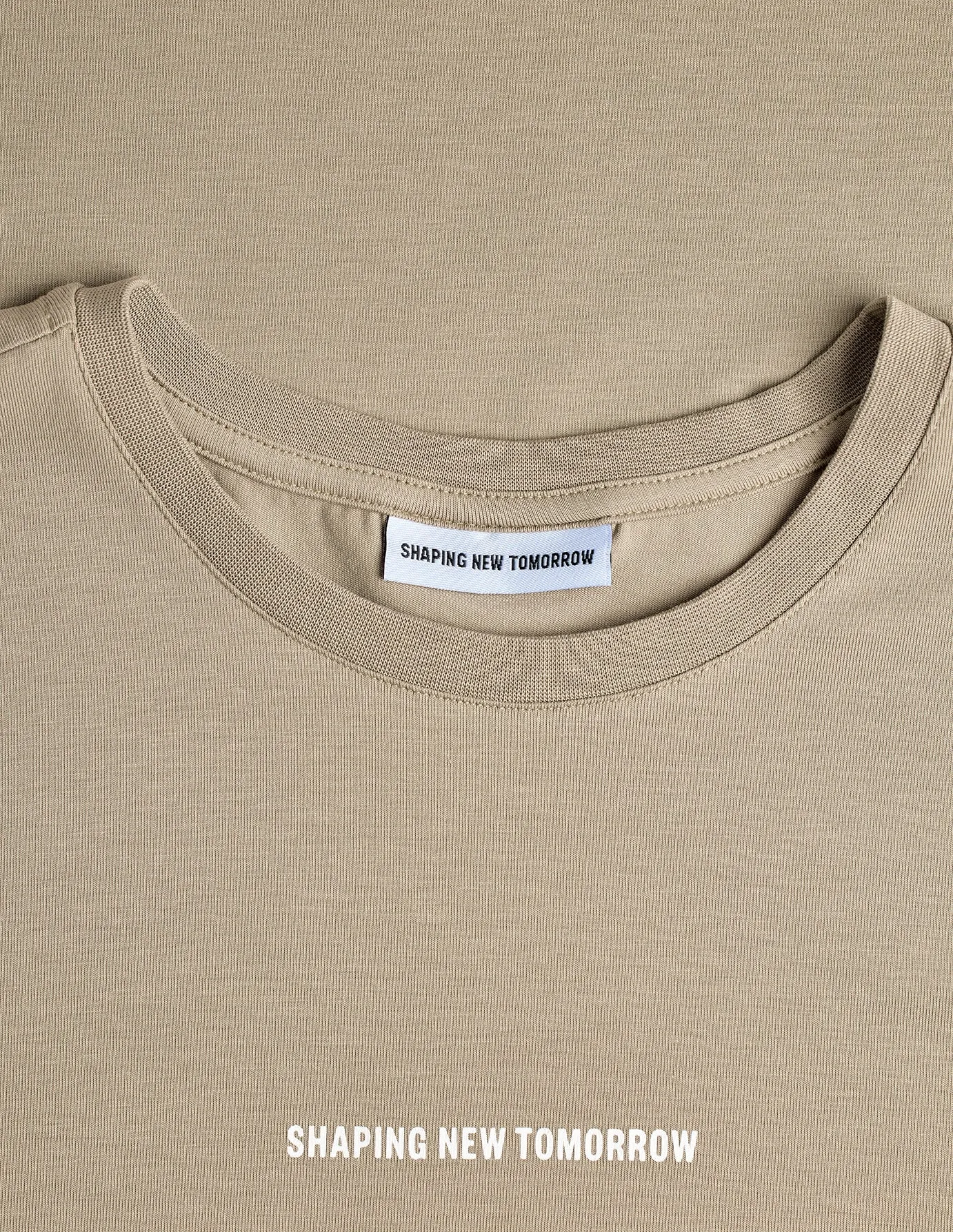 Supima T-Shirt Autograph Wooden Beige