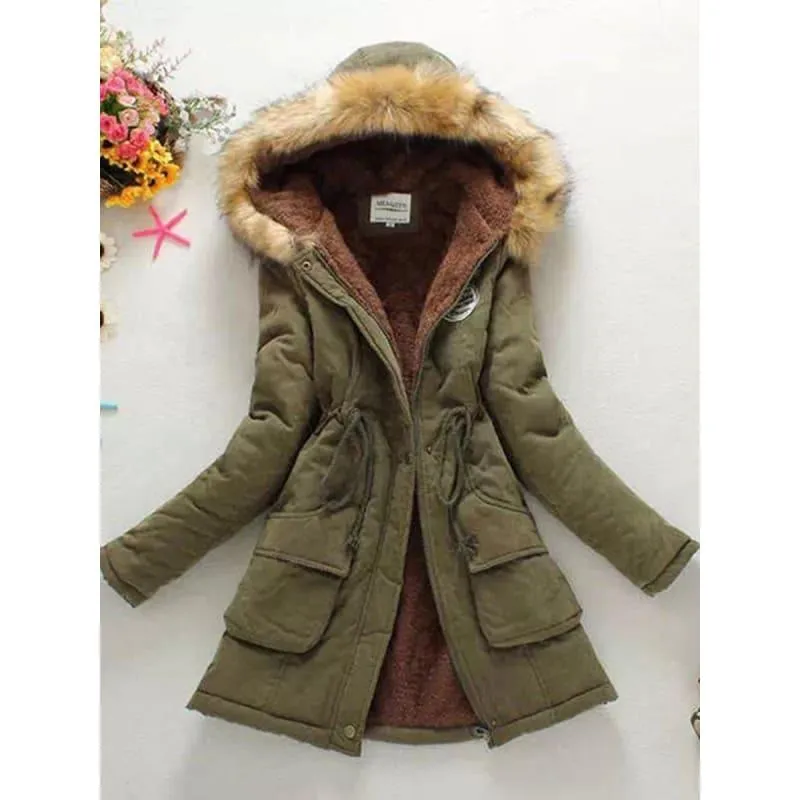 Thick Cotton Parkas Female Women Winter Coat