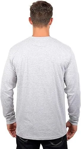 Ultra Game NBA Official Men’s Super Soft Supreme Long Sleeve T-Shirt - Unisex, Oklahoma City Thunder, Heather Gray|Oklahoma City Thunder