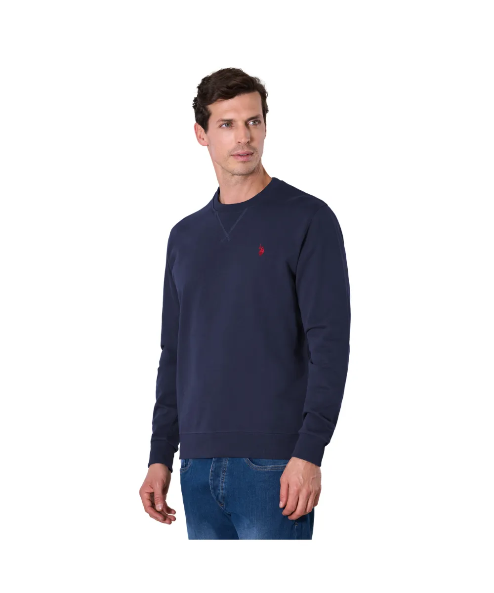 US POLO MAX LOGO FLEECE CREW NECK SWEATSHIRT