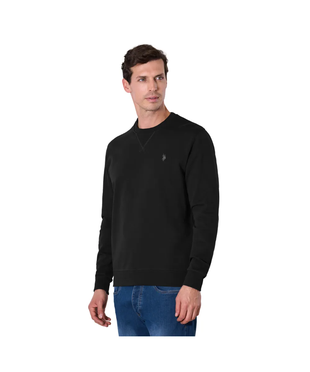 US POLO MAX LOGO FLEECE CREW NECK SWEATSHIRT