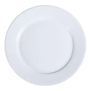 Yanco AC-27 ABCO 18" White Porcelain Round Plate, Pack of 2